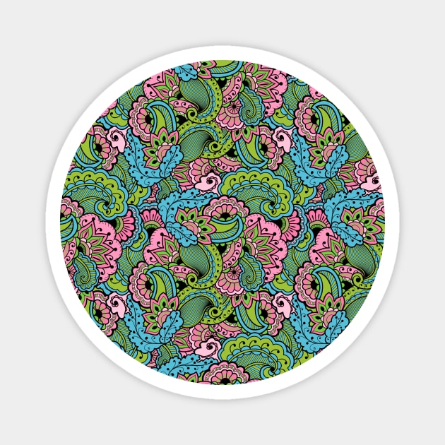 Flower seamless pattern Magnet by aminehr